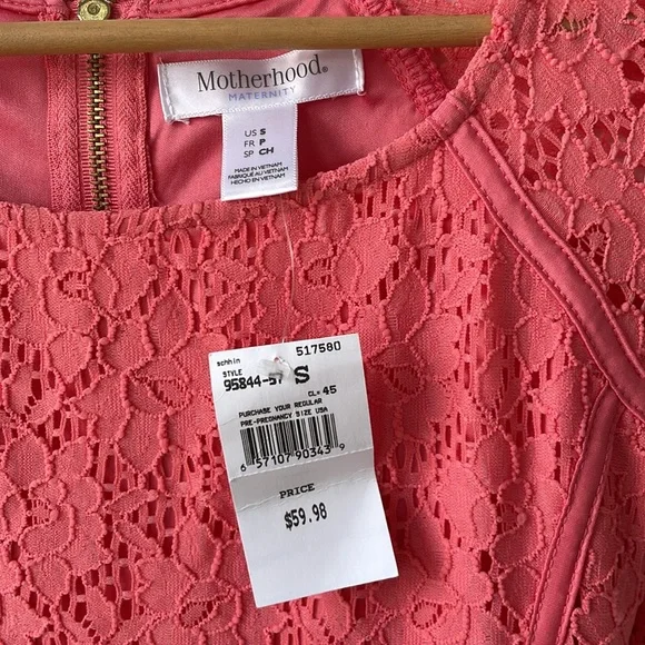 Motherhood Maternity Coral Dress Size Small - Picture 3 of 4